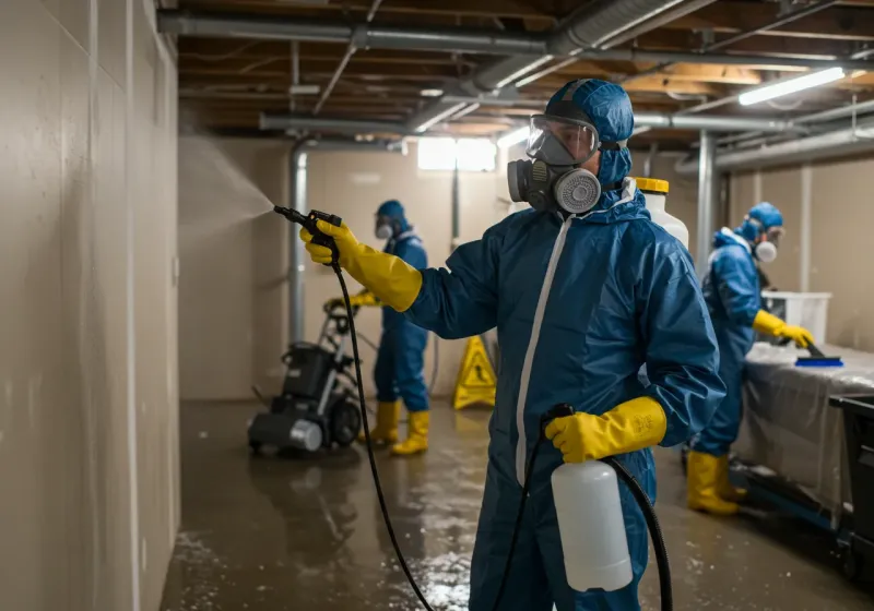 Basement Sanitization and Antimicrobial Treatment process in Dyer, IN